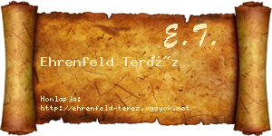 Ehrenfeld Teréz névjegykártya